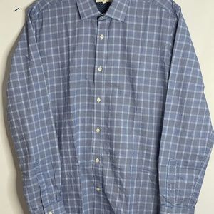 Ted Baker Endurance Mens Button Front Long Sleeve Light blue 15.5 34/35